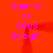 Red background with purple text reading "Summer of 2008 Baby!!!" in four identical arranged in a