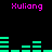 Pixelated text and green bar graphs on black background with repeated 'Xuliang' labels in pink.