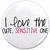 Circular icon with white background displaying text 'I Love the' in gray and 'SPECIAL ONE' in red, next to a pixelated photo of a smiling person with dark hair and a light blue shirt.