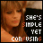 A 6-frame animated contact sheet showing a woman with brown hair and bangs in various poses, accompanied by pixelated text reading "SHE'S SIMPLE YET CONFUSING" on a black background.