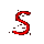 Red stylized S-shaped icon with pixelated edges and dark red gradient, displayed in a on light gray background