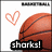 A basketball-themed buddy icon with a heart symbol, displaying text changes across frames.
