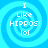 Four identical blue spiral backgrounds with white text reading "I Like HIPPOS! lol" arranged in a