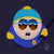 Two side-by-side animated frames of a pixelated cartoon character in blue and yellow attire with sunglasses on the left frame, and a skeletal figure holding a sign reading RESPECT MY AUTHORITY! on the right frame.