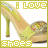 A static contact sheet of 13 identical frames showing a high-heeled shoe with text overlays, arranged in a 4x4 grid with one frame missing at the bottom right.