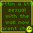 Green pixelated text on dark background with yellow border and small yellow circular icon, arranged in four