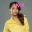 A person in a yellow top with brown hair styled back appears across three , each displaying different pink text overlays