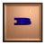 nine square frames with brown borders, each containing a blue letter B on a beige background, showing pixelated animation changes across frames