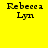 Yellow background with black text "Rebecca Lyn" and green horizontal bars in four distinct configurations across observations.