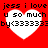 Red background with four white heart shapes containing pixelated text reading 'jess i love u so much by(333333'