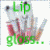 nine cosmetic-themed icons with text labels, including lip gloss, lipstick, eyeshadow, nail polish, and a smiley face