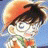 A pixelated anime-style character with brown hair and glasses appears on the left side of a contact sheet, while the right side displays text reading "Anime IM" and "com" against a black background.
