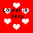 Red background with white pixelated hearts and repeated text 'Laurel is Sexy' in black block letters.