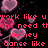 Pixelated pink text on black background with floating heart shapes, displaying phrases about living life freely.