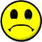 Yellow circular face with black outline, downturned mouth, and eyes showing tear progression from no tears to single teardrop.