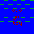 Blue background with green square pattern and repeated red text "love ya tay" in multiple