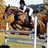 Pixelated image of a horse and rider jumping over a fence with blue background text reading 'if jumping was easy they would give it a name that soundBASKETBALL easy like i dunno'.