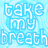 A static contact sheet of a 4-frame animated icon featuring swirling blue patterns with text and heart symbols.