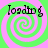 Four identical display a green and pink spiral background with the word 'Loading' in black pixelated text at top-left of each