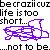 Pixelated text reads 'be craziicuz life is too short... ...not to be' above a purple and white abstract shape on a light background.