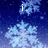 Blue background with light blue snowflakes; white text reads 'i love you' and 'anna & christina <3'.