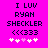 Pixelated text and symbols on a bright pink background with two identical static frames side-by-side.
