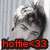 A four- shows a person with light brown hair against vertical blinds, the bottom-right blank; red text reads 'hottie<33' over the top-left