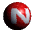 Red spherical icon with white text rotating through 'NEW' and 'VIEW' across four of each