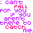 Static pixel art icon featuring text in purple and pink colors on a white background with no visible subjects or objects beyond the text itself.