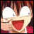 Pixelated anime character with wide eyes and open mouth, red hair, red clothing, black background with text "AnimeIM" and "com".