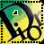 Animated icon shows a stylized skull with green and yellow gradient, black outlines, and a small white square with black corner on its forehead.