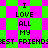 Pixelated text on a green and pink checkered background with shifting diamond patterns.
