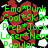Red and white pixelated character with black outlines, green text overlays reading 'Emo*Punk WHAT THE Cool*SK8r HELL ARE Prep*Jack WE?!?!! Loser*Nerd Popular.. SOUP CANS?!?', static image.