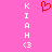 A static image with a bright pink background featuring vertical white text on both sides and a red pixelated heart symbol in the center.
