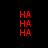 Red 'HA' text repeated in a pattern with blue horizontal bars shifting positions across frames