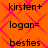 Static image with orange background and pink diamond pattern displaying repeated text labels in black pixelated font.