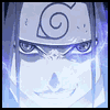 A character with a spiral forehead symbol and blue lightning effects around the face, shown in multiple