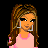 Pixel art contact sheet showing two frames of an animated icon featuring a cartoon woman with long brown hair, pink top, and gray pants alongside text reading 'real girls get down on the floor' in glitchy multicolor font.