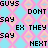 A static contact sheet of two animated frames showing a pixel art design with repeating text and lips pattern on light blue background.