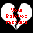 Two identical white broken heart shapes with red text 'Your Beloved Mistake' on black background, each heart split into two halves.