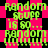 Pixelated green text on pink and black background reads "Random stuff is so... Random !!!!!!!" in multiple repeated sections with varying pixel clarity.