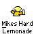 Pixelated character with yellow hair and shirt holds a glass of lemonade, transitioning from upright to tilted pose against gray background.