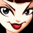 A pixelated cartoon-style buddy icon featuring a close-up of a smiling woman's face on the left and green text reading "Original Icons .com" on a dark green background to the right.