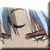Pixelated anime-style character with silver hair and closed eyes in top-left, transitioning to open eyes and visible face in top-right.