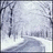 Pixelated grayscale image of a snowy landscape with bare trees and a winding path under overcast sky.