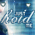 Animated contact sheet of a blue-themed buddy icon with striped background, hearts, and text "JUST HOLD ME" across three frames showing subtle animation changes.