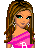 Pixel art of a female character with long brown hair, blue eyes, and pink clothing, with the name 'SOPHIE' below.