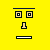 Pixelated face with square eyes, a nose, and mouth changing between flat line and red tongue