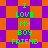 Green text reading "I LOVE MY BOY FRIEND" on a purple and orange checkered background with diamond-shaped patterns.