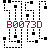repeating pixel art icons featuring red and black patterns with 'B0073D' text on a gray background